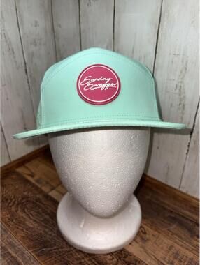 Sunday Swagger Logo Golf Teal Blue Pink White Hat Snapback Cap Mesh Outdoor